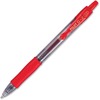Pilot G2 Bold Point Retractable Gel Pens - Bold Pen Point - 1 mm Pen Point Size - Refillable - Retractable - Red Gel-based Ink - Clear Barrel - 1 Doze