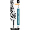 Zebra STEEL 3 Series G-301 Retractable Gel Pen - Medium Pen Point - 0.7 mm Pen Point Size - Refillable - Retractable - Black Gel-based Ink - Stainless