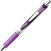 EnerGel EnerGel RTX Liquid Gel Pen - Medium Pen Point - 0.7 mm Pen Point Size - Refillable - Retractable - Violet Gel-based Ink - Silver Barrel - Meta