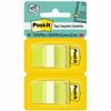 Post-it&reg; Flags - 100 x Bright Green - 1" x 1 3/4" - Rectangle - Unruled - Green - Removable, Self-adhesive - 100 / Pack
