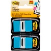 Post-it&reg; Flags - 100 x Bright Blue - 1" x 1 3/4" - Rectangle - Blue - Removable, Self-adhesive - 100 / Pack