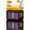 Post-it&reg; Flags - 100 - 1" x 1.75" - Rectangle - Unruled - Purple - Removable, Self-adhesive - 100 / Pack