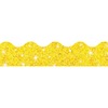 Trend Sparkle Board Trimmers - Rectangle Topped With Waves Shape - Pin-up - Reusable, Precut - 0.10" Height x 2.25" Width x 390" Length - Yellow - Pap