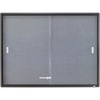 Quartet Enclosed Bulletin Board - 36" Height x 48" Width - Gray Fabric Surface - Self-healing - Graphite Frame - 1 Each