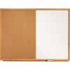 Quartet Standard Combination Whiteboard/Cork Bulletin Board - 36" (3 ft) Width x 24" (2 ft) Height - White Melamine Surface - Oak Frame - Rectangle - 
