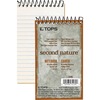 TOPS Second Nature Narrow Ruled Notebooks - 50 Sheets - Spiral - 3" x 5" - White Paper - Recycled - 1 Each