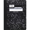 Mead Wide Ruled Composition Notebook - 100 Sheets - Sewn - 7 1/2" x 9 3/4" - White Paper - Black Marble Cover - 1 Each