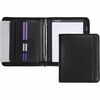 Samsill Letter Pad Folio - 8 1/2" x 11" - 3 Fastener(s) - 1" Fastener Capacity for Folder - 2 Exterior, Internal Pocket(s) - Vinyl, Metal - Black - 1 