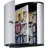 DURABLE&reg; Brushed Aluminum Keyed Lock 36-Key Cabinet - 11-9/10" W x 11" H x 4-4/5" D - Key Locking Door - Aluminum