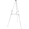 Quartet Lightweight Telescoping Display Easel - 25 lb Load Capacity - 66" Height - Aluminum, Steel, Metal - Silver