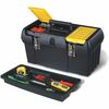 Stanley Series 2000 Tool Box - External Dimensions: 10" Width x 19" Depth x 10" Height - Latching Closure - Rubber - Black - For Tool - 1 Each