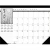 House of Doolittle Black on White Calendar Desk Pad - Julian Dates - Monthly - 13 Month - December - December - 1 Month Single Page Layout - 22" x 17"