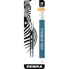 Zebra Pen G-301 JK Gel Stainless Steel Pen Refill - 0.70 mm, Medium Point - Black Ink - Acid-free - 2 / Pack