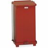 Rubbermaid Commercial Defenders Steel Step Cans - Waste Receptacle,Step,Steel,6.5 Gal,10.5"x10.5"x20.5" ,Red