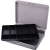 Sparco All-Steel Locking Cash Box with Tray - 5 Bill - 5 Coin - Steel - Gray - 2" Height x 10.5" Width x 15" Depth