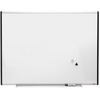 Lorell Signature Series Magnetic Dry-erase Markerboard - 48" (4 ft) Width x 36" (3 ft) Height - Porcelain Surface - Silver, Ebony Frame - Magnetic - G