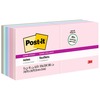 Post-it&reg; Super Sticky Recycled Notes - Wanderlust Pastels Color Collection - 1080 - 3" x 3" - Square - 90 Sheets per Pad - Unruled - Pink Salt, Po
