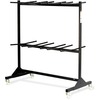 Safco Double Tier Chair Cart - 840 lb Capacity - 4 Casters - 4" Caster Size - Steel - x 64.5" Width x 33.5" Depth x 70.3" Height - Black - 1 Each