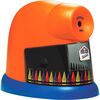 Elmer's CrayonPro Electric Sharpener - 1 Hole(s) - 6.1" Height x 4.6" Width x 7.9" Depth - Plastic - Orange - 1 Each