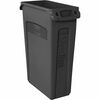 Rubbermaid Commercial Slim Jim 23-Gallon Vented Waste Container - 23 gal Capacity - Rectangular - Durable, Handle - 30" Height x 11" Width x 22" Depth