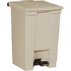Rubbermaid Commercial Step-on Waste Container - 12 gal Capacity - 17.1" Height x 15.8" Width x 16.3" Depth - Plastic - Beige - 1 Each