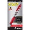 Pilot G2 Premium Gel Roller Retractable Pens - Ultra Fine Pen Point - 0.38 mm Pen Point Size - Refillable - Retractable - Red Gel-based Ink - Clear Ba