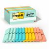 Post-it&reg; Notes Value Pack - Beachside Caf&eacute; Color Collection - 2400 - 1 1/2" x 2" - Rectangle - Unruled - Fresh Mint, Aqua Splash, Sunnyside