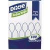 Dixie Medium-weight Disposable Teaspoon Grab-N-Go by GP Pro - 100/Box - Teaspoon - 100 x Teaspoon - Plastic - White