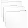 Smead Colored 1/3 Tab Cut Letter Recycled Top Tab File Folder - 8 1/2" x 11" - Top Tab Location - Assorted Position Tab Position - White - 10% Recycle