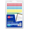 Avery&reg; Dot Stickers, 1/4" Diameter, Assorted, 760 Total (5795) - - Width1/4" Diameter - Removable Adhesive - Round - Matte - Green, Light Blue, Re