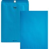 Quality Park 9 x 12 Clasp Envelopes with Deeply Gummed Flaps - Clasp - #90 - 9" Width x 12" Length - 28 lb - Clasp - Wove - 10 / Pack - Blue