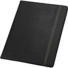 Samsill Professional Letter Pad Folio - 8 1/2" x 11" - 2 Internal Pocket(s) - Vinyl, Polyvinyl Chloride (PVC) - Black - 1 Each