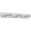 Safco Nail Head Coat Hook - 3 Hooks - 30 lb (13.61 kg) Capacity - 1" Size - for Garment - Aluminum - Silver - 1 Each