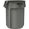 Rubbermaid Commercial Brute 55-Gallon Vented Container - 55 gal Capacity - Round - Handle, Heavy Duty, Reinforced, UV Coated, Damage Resistant, Warp R