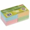 Redi-Tag Self-Stick Recycled Notes - 300 x Green, 300 x Pink, 300 x Yellow, 300 x Blue - 3" x 3" - Square - Self-adhesive - 12 / Pack
