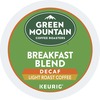 Green Mountain Coffee Roasters&reg; K-Cup Breakfast Blend Decaf Coffee - Compatible with Keurig Brewer - Light/Mild - 24 / Box