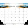 House of Doolittle Recycled Illustrated Desk Pad Calendar - Julian Dates - Monthly - January 2025 - December 2025 - 1 Month Single Page Layout - 22" x