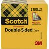 Scotch Permanent Double-Sided Tape - 1/2"W - 25 yd Length x 0.50" Width - 1" Core - Acrylate - 3 mil - Permanent Adhesive Backing - Long Lasting - For