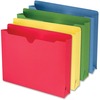 Smead Colored Straight Tab Cut Letter Recycled File Jacket - 8 1/2" x 11" - 2" Expansion - Blue, Green, Red, White, Yellow - 10% Recycled - 10 / Pack