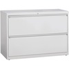 Lorell Fortress Series Lateral File - 42" x 18.6" x 28.1" - 2 x Drawer(s) for File - Legal, Letter, A4 - Lateral - Rust Proof, Leveling Glide, Ball-be