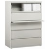 Lorell Fortress Series Lateral File w/Roll-out Posting Shelf - 42" x 18.6" x 67.7" - 5 x Drawer(s) for File - Legal, Letter, A4 - Lateral - Rust Proof