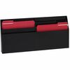 Rubbermaid 6-Pocket Desk/Wall Organizer - 6 Pocket(s) - 3 Tier(s) - 11.5" Height x 26.4" Width x 3.6" Depth - Desktop - Black - Plastic - 1 Each