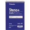 Blueline White Paper Wirebound Steno Pad - 350 Sheets - Wire Bound - Front Ruling Surface - 6" x 9" - White Paper - Cardboard Cover - Stiff-cover - 1 