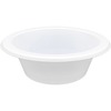 Genuine Joe 12 oz Reusable Plastic Bowls - Serving - Disposable - White - Plastic Body - 125 / Pack
