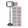 MasterVision Interchangeable Floor Pedestal Sign - 1 Each - Please Wait To Be Seated, Authorized Personnel Only, Please Watch Your Step, Please Seat Y