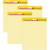 Post-it&reg; Super Sticky Easel Pad - 30 Sheets - Stapled - Feint Blue Margin - 18.50 lb Basis Weight - 25" x 30" - Canary Yellow Paper - Self-adhesiv