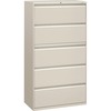 HON Brigade 800 H885 Lateral File - 36" x 18"67" - 5 Drawer(s) - Finish: Light Gray