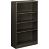 HON Brigade Steel Bookcase | 4 Shelves | 34-1/2"W | Charcoal Finish - 4 Shelf(ves) - 59" Height x 34.5" Width x 12.6" Depth - Adjustable Shelf, Reinfo