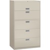 HON Brigade 600 H695 Lateral File - 42" x 18"64" - 5 Drawer(s) - Finish: Light Gray