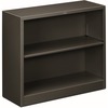 HON Brigade Steel Bookcase | 2 Shelves | 34-1/2"W | Charcoal Finish - 2 Shelf(ves) - 29" Height x 34.5" Width x 12.6" Depth - Adjustable Shelf, Reinfo